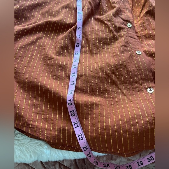 Never A Wallflower Burnt Orange Blouse XS - Picture 4 of 6
